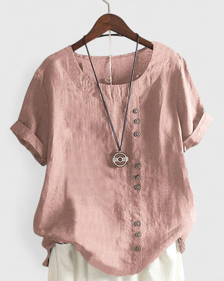 Annie | Comfortable Short Sleeve Blouse