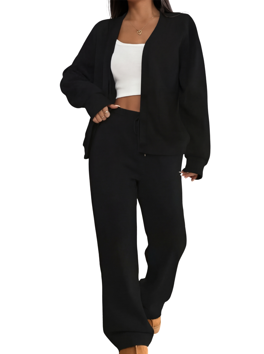 LAUREL™ – Casual Cardigan &amp; Lounge Trousers Matching Set