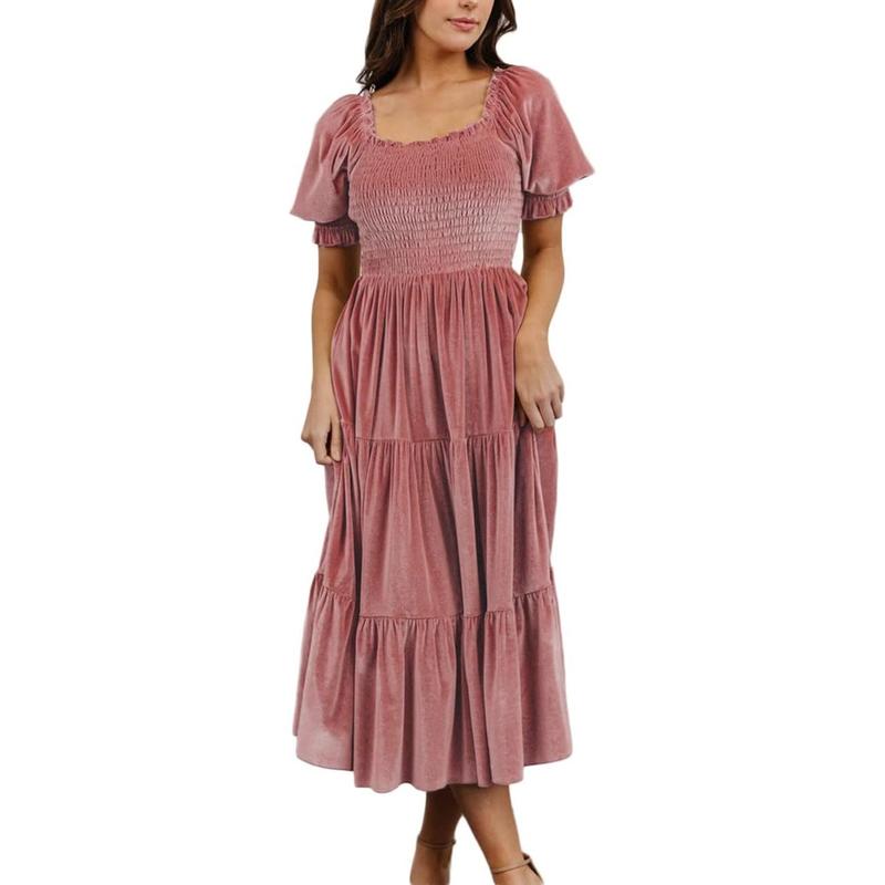 MELODY™ - Versatile Square Neck Puff Sleeve Dress for Any Event
