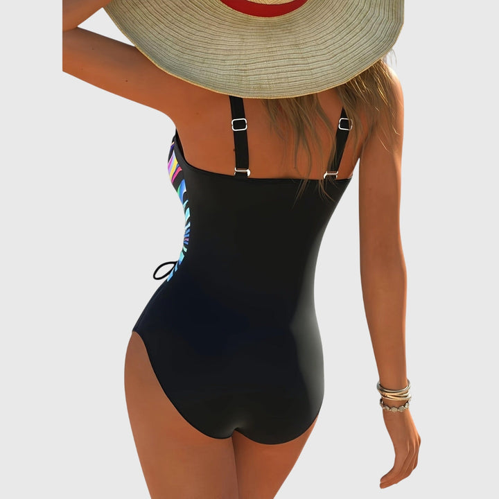 Maillot de bain à haute élasticité à la mode avec détail croisé à l&