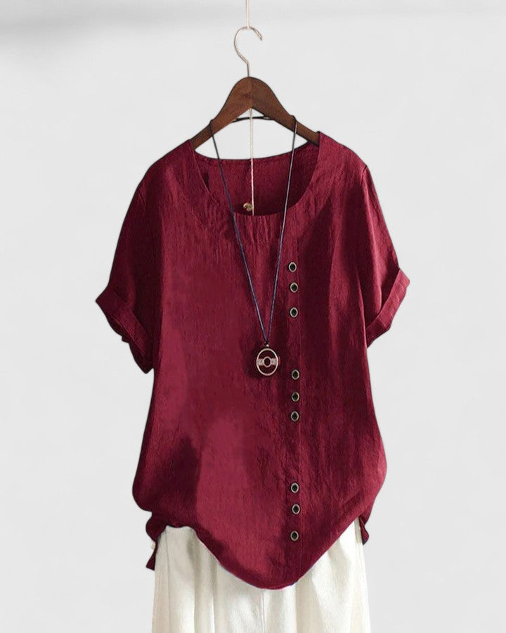 Annie | Comfortable Short Sleeve Blouse