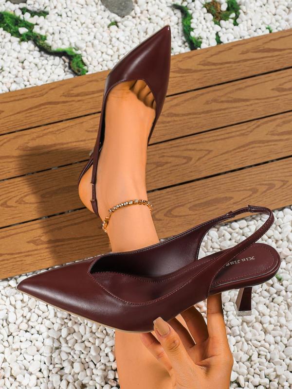 CLARA™ - Women Pointed Toe Slingback Heels for Work &amp; Daily Wear