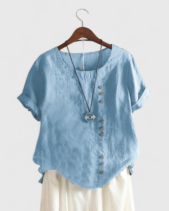 Elisavie | Blouse Confortable à Manches Courtes