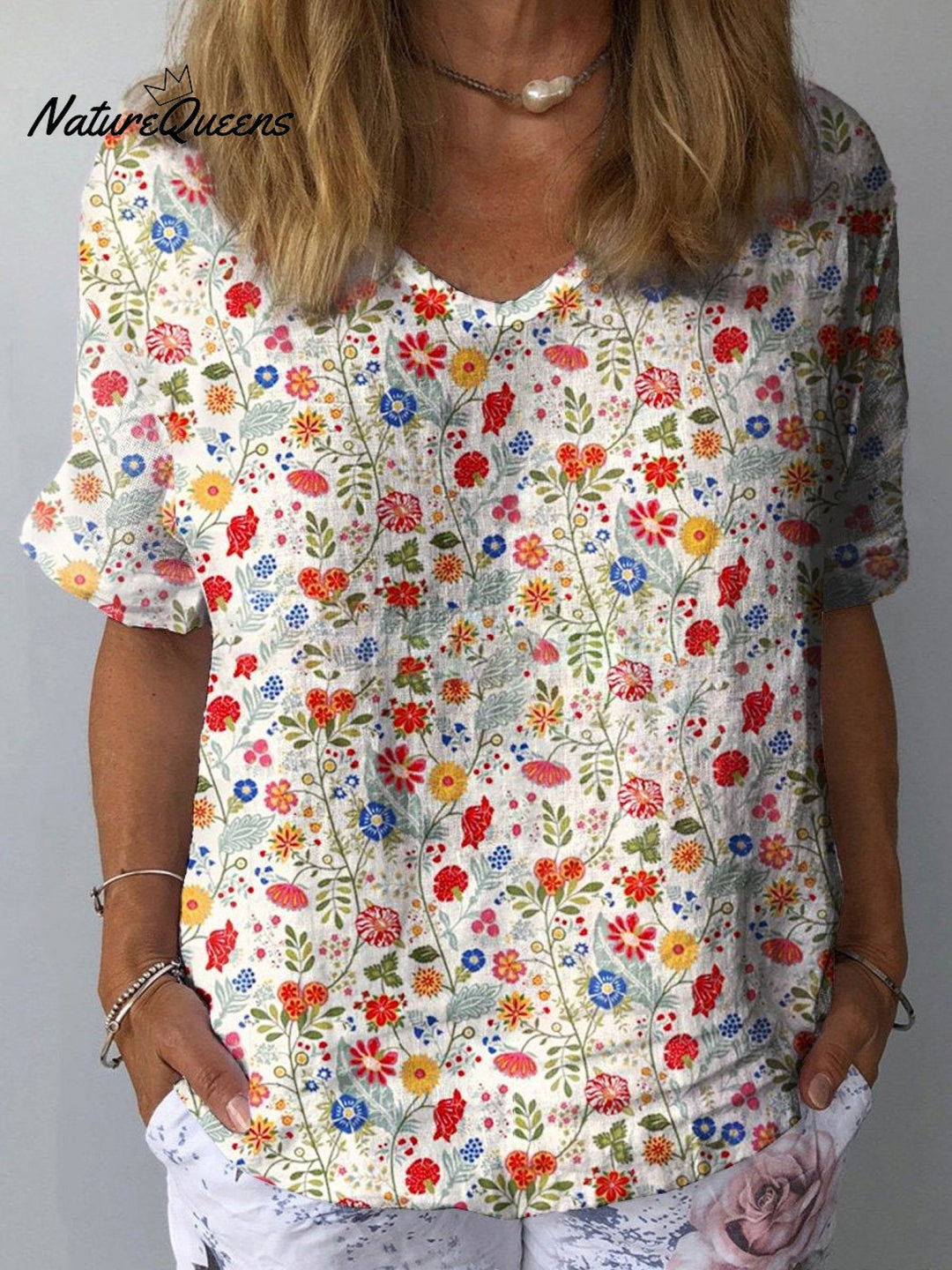 Nathalie | Chemise Florale Aquarelle