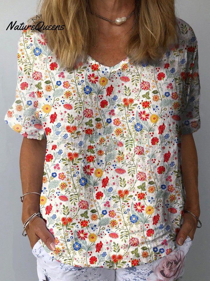 Nathalie | Chemise Florale Aquarelle