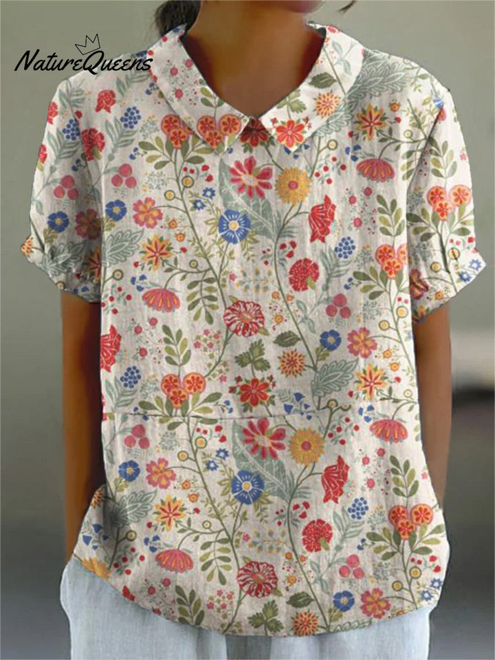 Nathalie | Chemise Florale Aquarelle